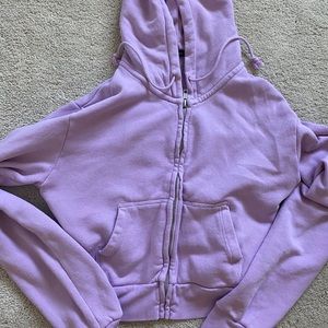 Brandy Melville cropped zip up